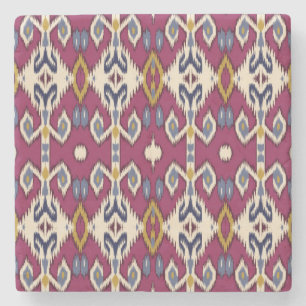 Dessous-de-verre En Pierre Ikat Chevron : Élégance ethnique