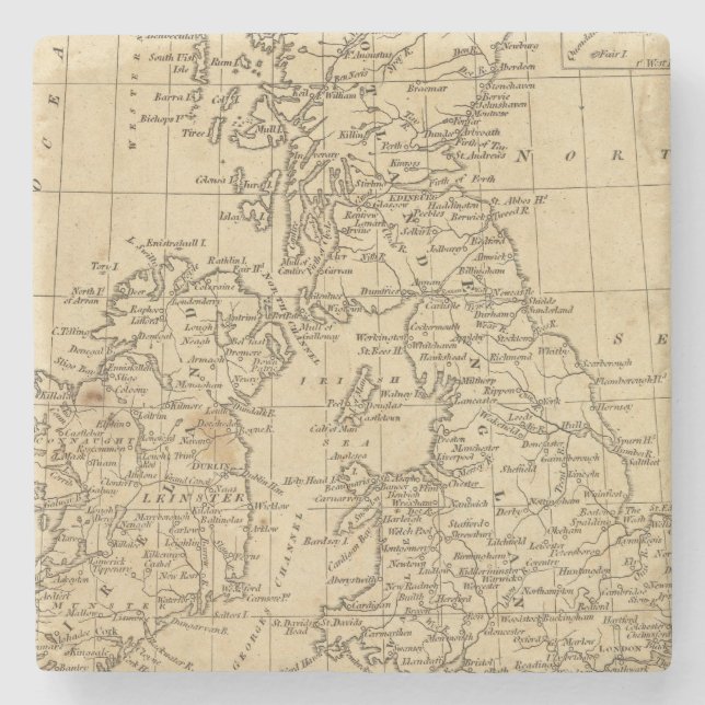 Dessous-de-verre En Pierre Îles britanniques 5 (Devant)