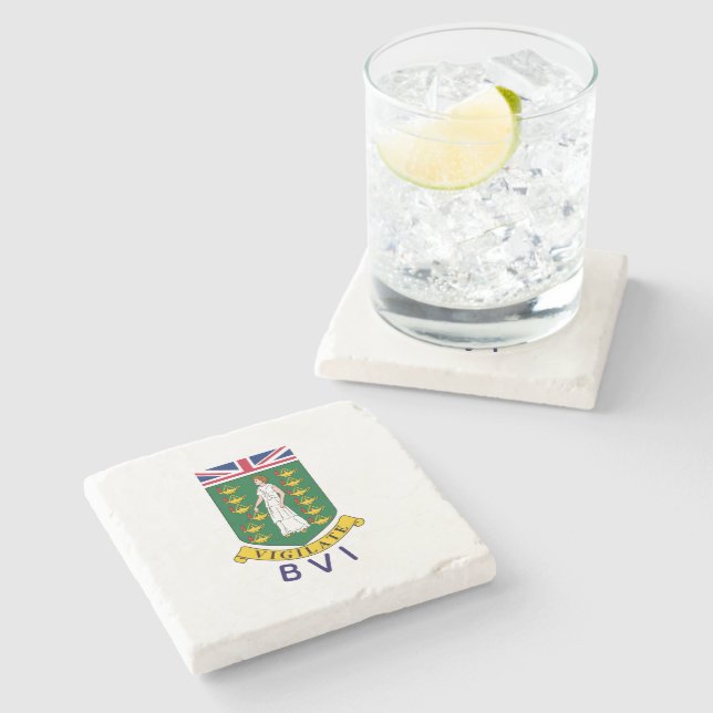 Dessous-de-verre En Pierre Îles Vierges britanniques (Côté)