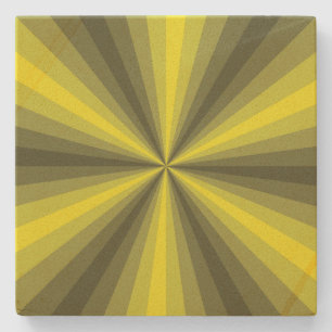 Dessous-de-verre En Pierre Illusion d'optique Coaster en pierre jaune