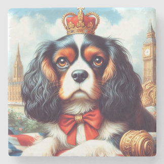 Dessous-de-verre En Pierre Illustration de Cavalier King Charles Spaniel