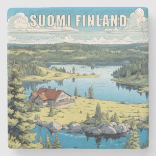 Dessous-de-verre En Pierre Illustration de la nature finlandaise
