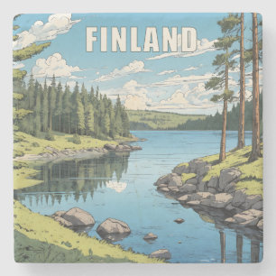 Dessous-de-verre En Pierre Illustration de la nature finlandaise