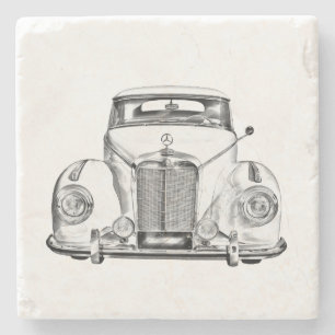 Dessous-de-verre En Pierre Illustration de la voiture classique de luxe Merce