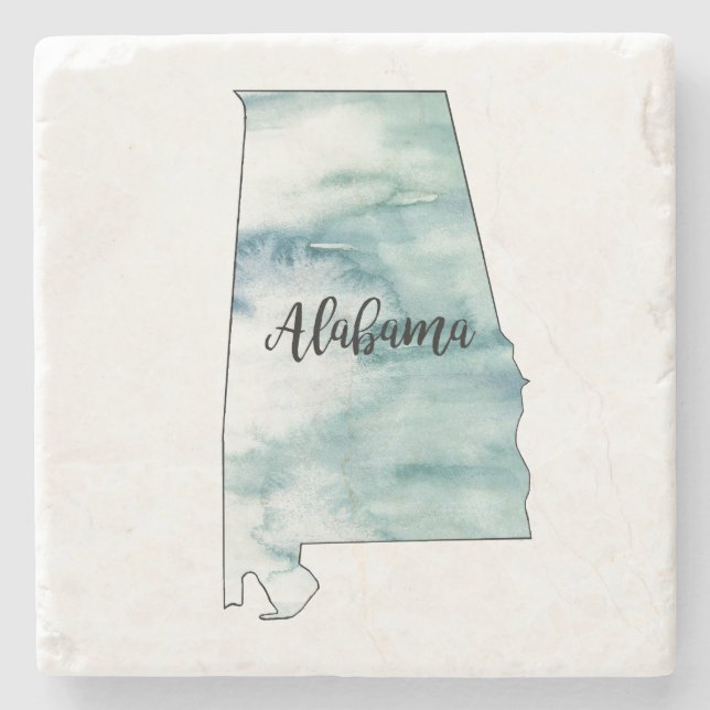Dessous-de-verre En Pierre Illustration de l'état de l'Alabama (Devant)