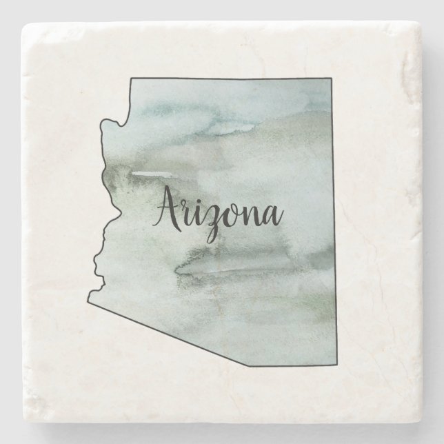 Dessous-de-verre En Pierre Illustration de l'état de l'Arizona (Devant)