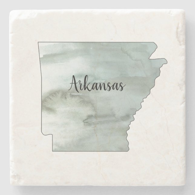 Dessous-de-verre En Pierre Illustration de l'État de l'Arkansas (Devant)