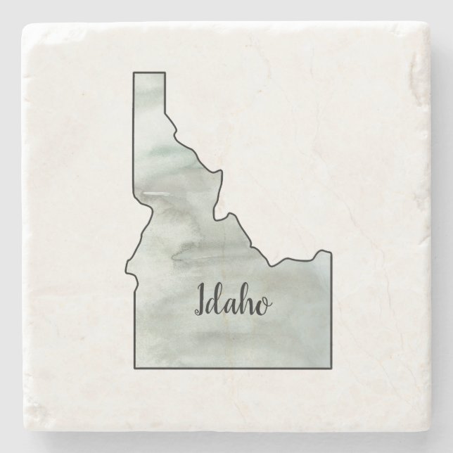Dessous-de-verre En Pierre Illustration De L'État De L'Idaho (Devant)