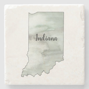 Dessous-de-verre En Pierre Illustration de l'état de l'Indiana