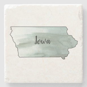 Dessous-de-verre En Pierre Illustration de l'État de l'Iowa