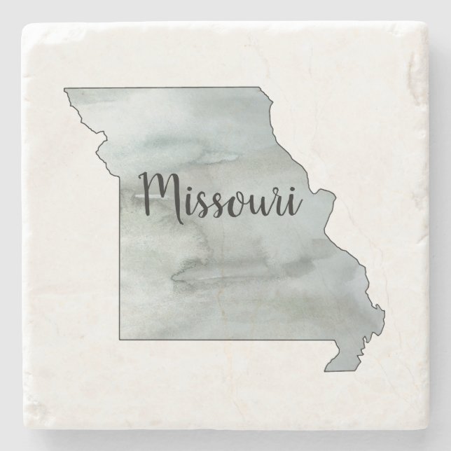 Dessous-de-verre En Pierre Illustration de l'État du Missouri (Devant)