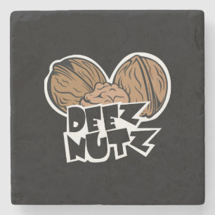 Dessous-de-verre En Pierre Illustration drôle de Deez Nutz