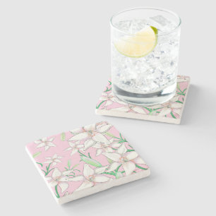Dessous-de-verre En Pierre Illustration d'un Arrière - plan rose