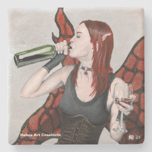 Dessous-de-verre En Pierre Imaginaire de vin de fée magique Dessous de verre