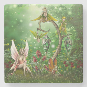 Dessous-de-verre En Pierre Imaginaire Motif de bois