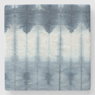 Dessous-de-verre En Pierre Imprimer Shibori Indigio