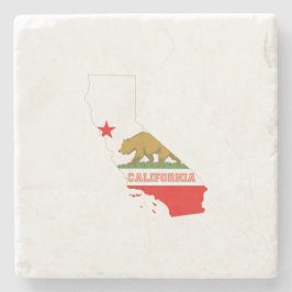 Dessous-de-verre En Pierre Indicateur d'état de la carte californienne