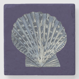 Dessous-de-verre En Pierre Indigo Shells VIII