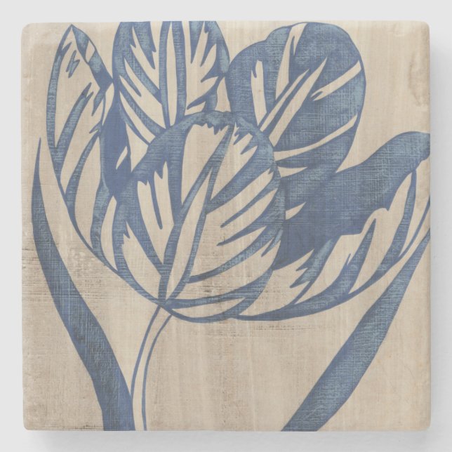 Dessous-de-verre En Pierre Indigo Tulip (Devant)