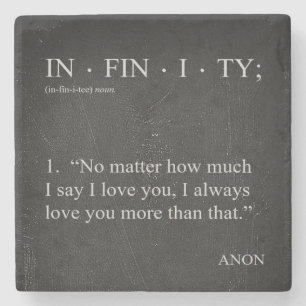 Dessous-de-verre En Pierre INFINITY Love you more DESSOUS DE VERRE de définit