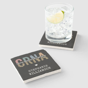 Dessous-de-verre En Pierre Infirmière anesthésiste certifiée CRNA personna