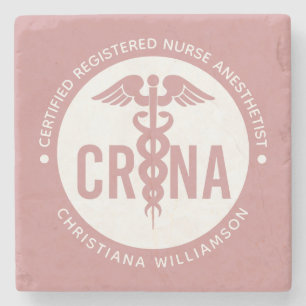 Dessous-de-verre En Pierre Infirmière anesthésiste certifiée CRNA personnalis