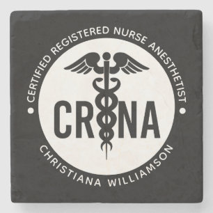 Dessous-de-verre En Pierre Infirmière anesthésiste certifiée CRNA personnalis