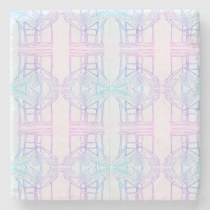 Dessous-de-verre En Pierre Interjumelage Abstrait 