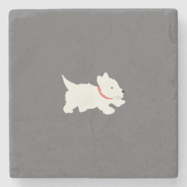 Dessous-de-verre En Pierre Izzie the Westie
