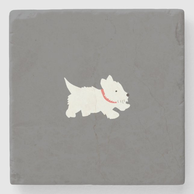 Dessous-de-verre En Pierre Izzie the Westie (Devant)
