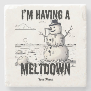 Dessous-de-verre En Pierre J'ai une fonte, Snowman