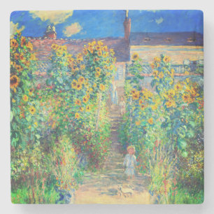 Dessous-de-verre En Pierre Jardin aux fleurs de Monet