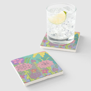 Dessous-de-verre En Pierre Jardin fleuri du printemps