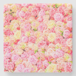 Dessous-de-verre En Pierre Jardin rose
