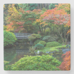 Dessous-de-verre En Pierre Jardins japonais en automne à Portland, Oregon 3