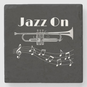 Dessous-de-verre En Pierre Jazz de trompettiste dessus