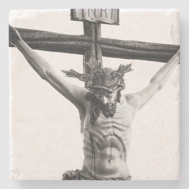 DESSOUS-DE-VERRE EN PIERRE JESUS CHRIST (Devant)