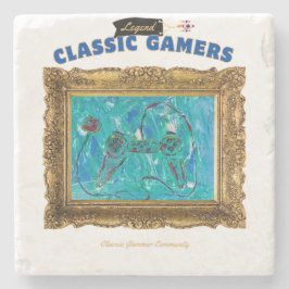 Dessous-de-verre En Pierre Jeu Cool de joueurs classiques