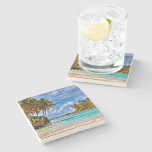Dessous-de-verre En Pierre Joli été Hawaiian Beach Aquarelle