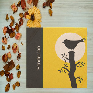 Dessous-de-verre En Pierre Joli oiseau jaune et noir Zen