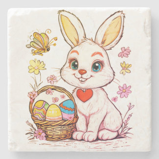Dessous-de-verre En Pierre Jouer Lapin de Pâques