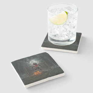 Dessous-de-verre En Pierre Joueur de football Loup-Garou Art Horreur Hallowee