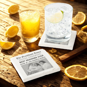 Dessous-de-verre En Pierre Journal personnalisé   Meilleur cadeau de grand-mè