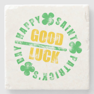 Dessous-de-verre En Pierre Joyeuse Saint-Patricks Day Bonne chance