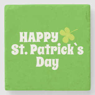 Dessous-de-verre En Pierre Joyeuse St Patrick`s day Green Lucky Shamrock Ston