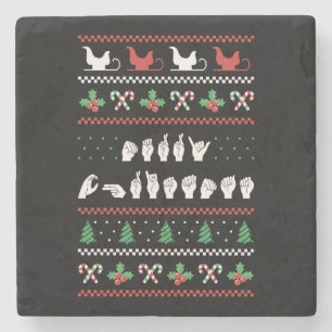 Dessous-de-verre En Pierre Joyeux Noël - ASL American Sign Language I