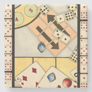 Dessous-de-verre En Pierre Jumbled Assortiment of Games of Chance