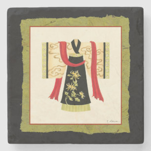Dessous-de-verre En Pierre Kimono japonais traditionnel avec l'impression