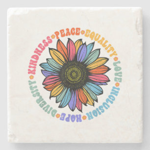Dessous-de-verre En Pierre Kindness Peace Equality Love Hope Diversity Human