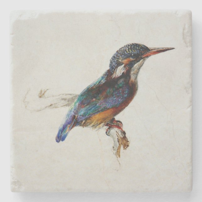 Dessous-de-verre En Pierre Kingfisher (par John Ruskin) (Devant)